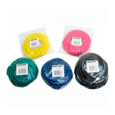 Fabrication Enterprises CanDo Low Powder Exercise Tubing, 25'/Bag, 5 Color Set 1322087